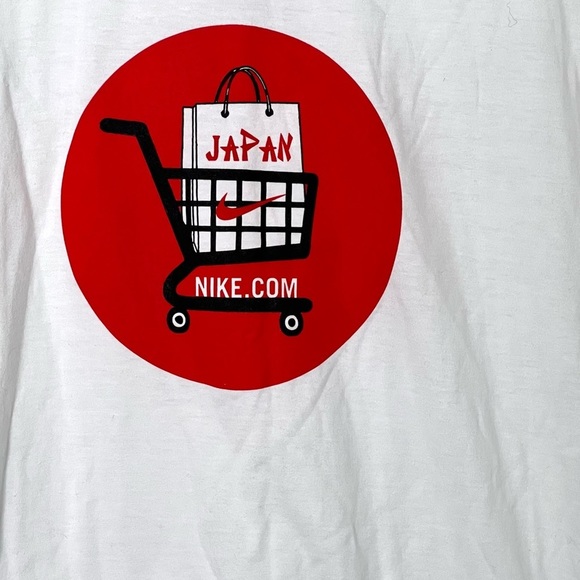 NIKE WHITE SHORT SLEEVE TEE SHIRT WITH JAPAN GRAPHIC ON FRONT SZ. L #141 - Picture 4 of 7